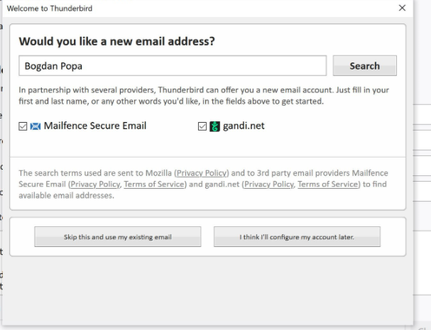 Mozilla Thunderbird获得针对加密电子邮件的Mailfence集成