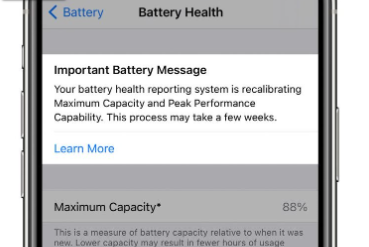 苹果宣布iPhone电池重新校准功能