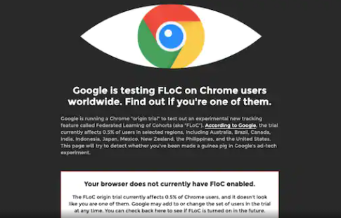 科技资讯:Google Chrome FLoC试用版：如何知道是否正在跟踪您并选择退出