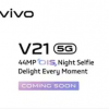 Vivo V21 5G搭载44兆像素前置摄像头