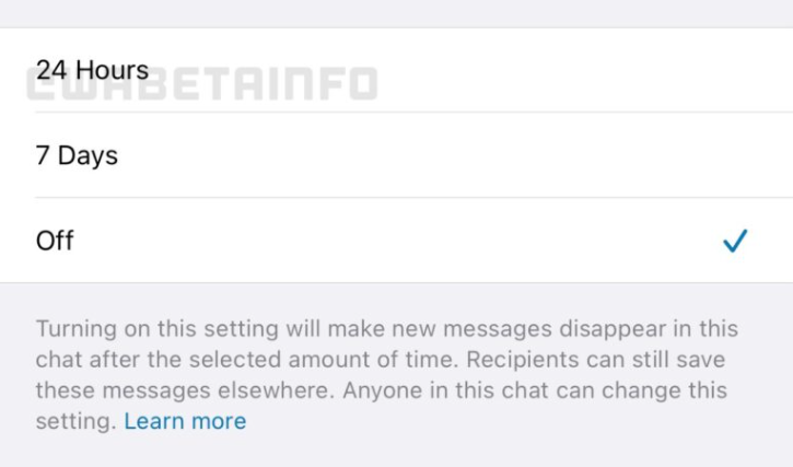 WhatsApp将让用户更快地自动销毁消息