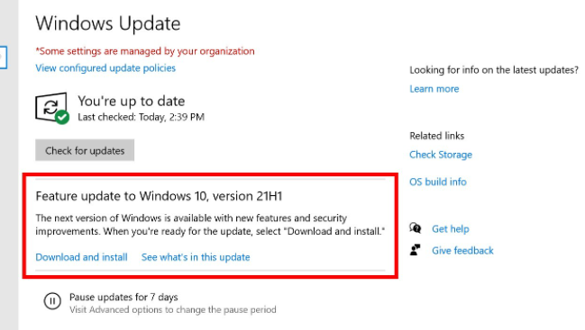 微软宣布Windows 10版本21H1 RTM