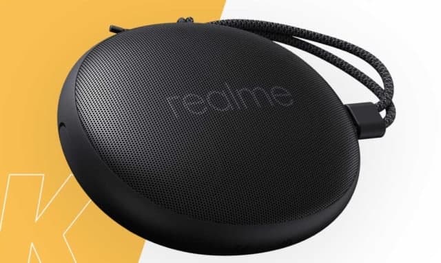 Realme的Cobble蓝牙扬声器在黑暗中发光