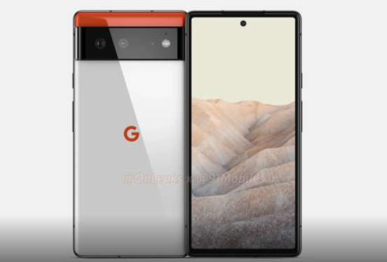 Google Pixel 6渲染图片：平面显示器，后置双摄像头