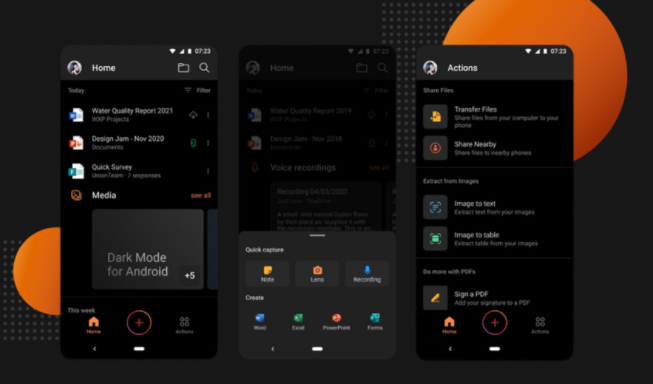 微软安卓办公系统终于更新了黑暗模式