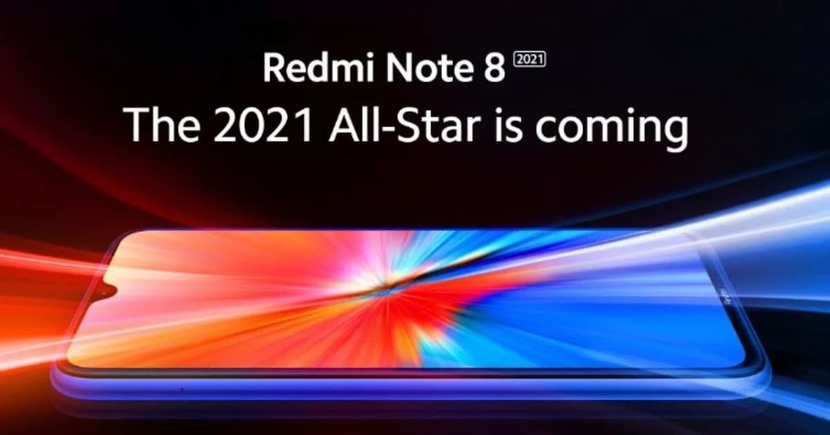 小米展示了Redmi  Note  8 2021，官方海报上有一些刻痕