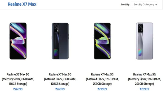 在今天发布之前，Sangeetha Mobile的上市导致印度Realme  X7 Max  5G价格暴跌：这个多少钱