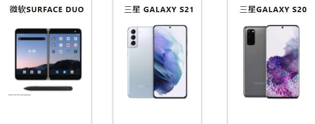 微软的Surface  Duo和三星Galaxy手机正在发售