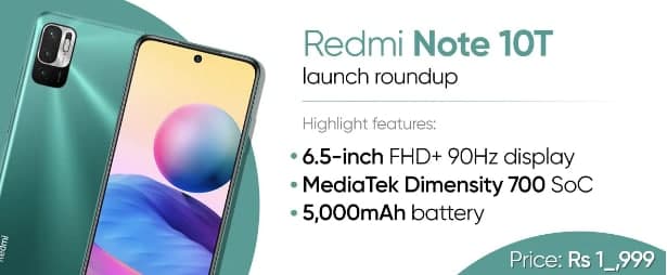 Redmi Note 10T India 将于 7 月 20 日发布：印度的预期价格、完整规格