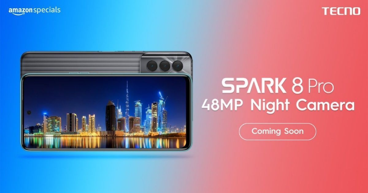 配备 48MP 夜间摄像头的 Tecno Spark 8 Pro 即将在印度推出