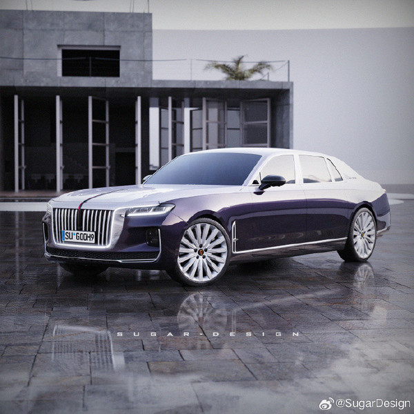 红旗H9 Chrisma渲染图