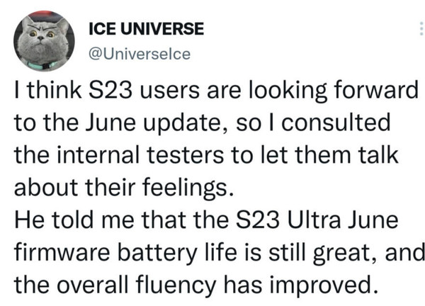 曝三星S23系列的新系统有大量改善 包括续航和流畅度