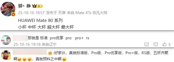 曝华为Mate 80系列将推5款新机 含优享版 11月底发布?