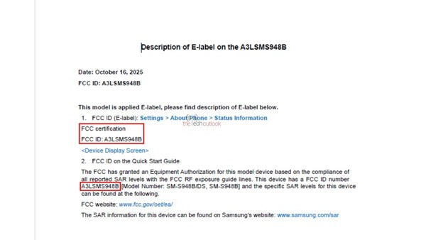 三星S26 Ultra通过FCC认证 第五代骁龙8至尊版实锤