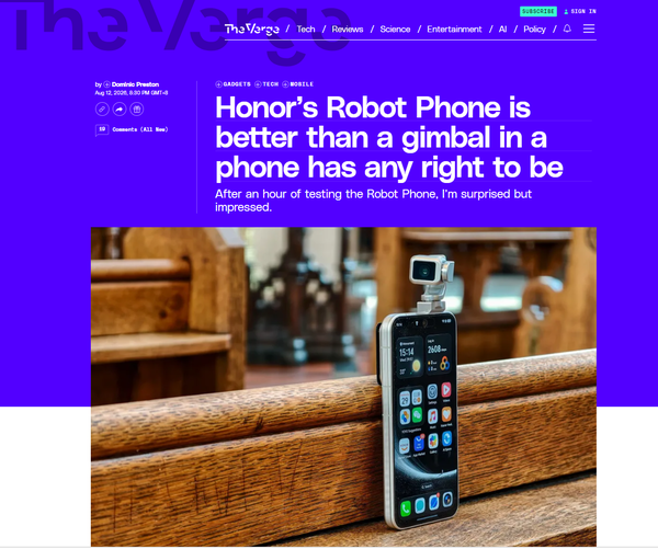 海外分析师点评荣耀Robot Phone:中国手机首迎消费级具身智能