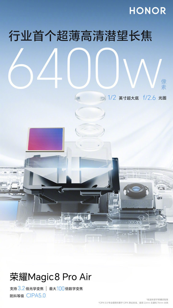 荣耀宣布Magic8 Pro Air实力见证官 是运动员吴艳妮？