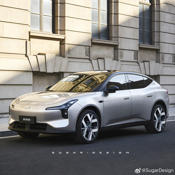 小鹏MONA轿跑SUV渲染图