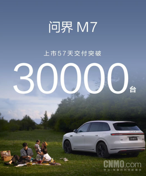 27.98万元起！全新问界M7上市57天交付量突破30000台