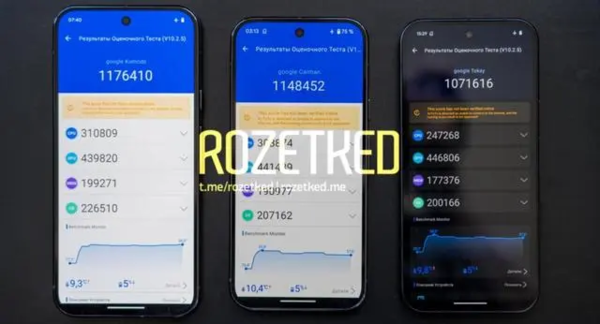 Pixel 9安兔兔跑分成绩