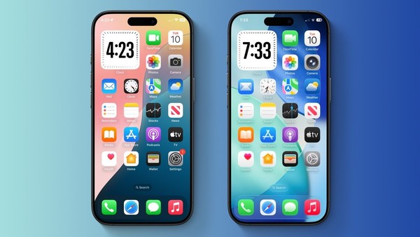 iOS 18(左)与iOS 26