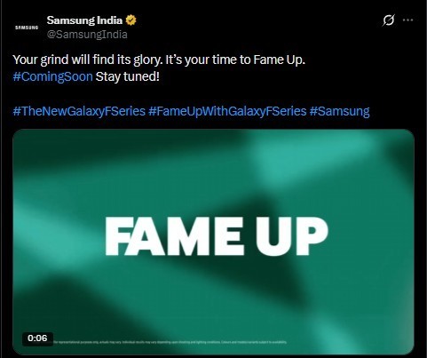 三星F70e 5G新机预告发布 天玑7300加持 配Android 16