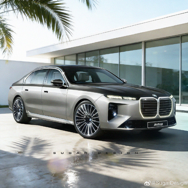 宝马中期改款7系渲染图