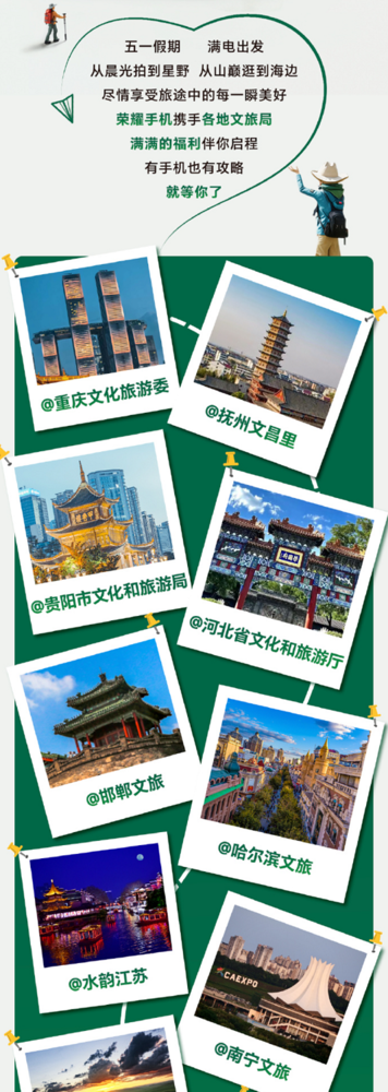 五一出行装备升级进行时:荣耀启动十亿补贴联动10省文旅
