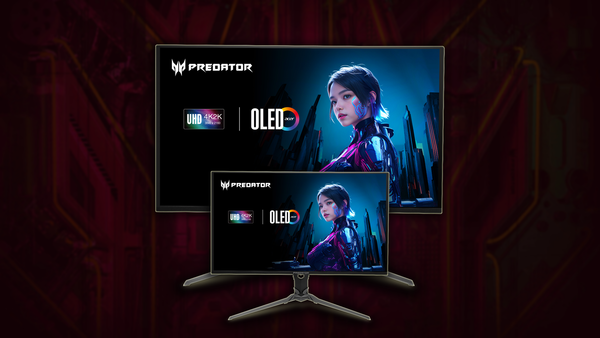 宏碁发布两款QD-OLED掠夺者电竞显示器 支持240Hz刷新率