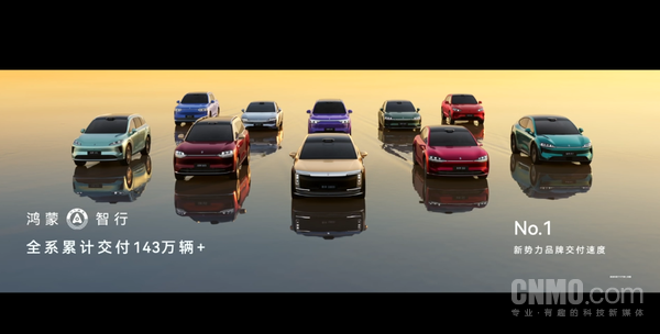 鸿蒙智行已累计交付143万辆汽车