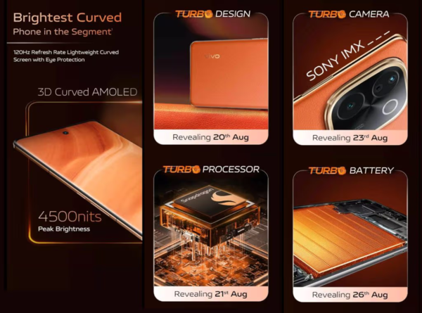 Vivo T3 Pro部分配置公布 祖传曲屏设计 8月26日发布