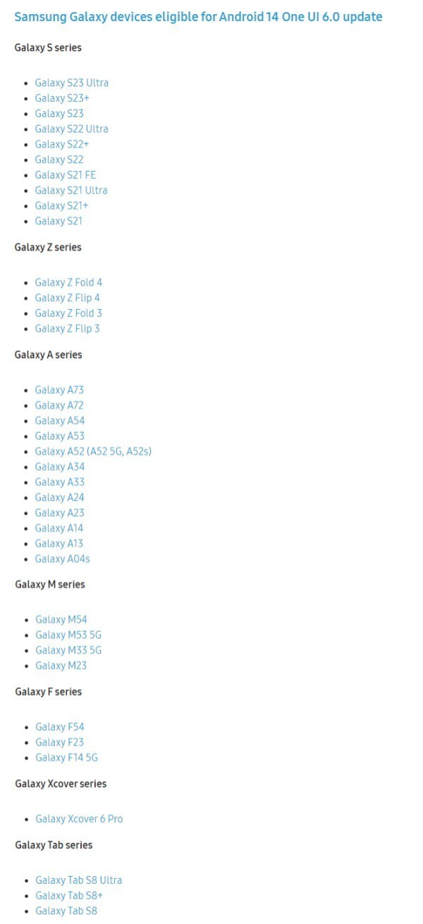 三星One UI 6.0系统更新设备清单出炉 基于Android 14
