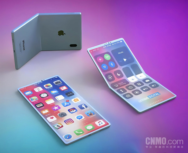 苹果折叠屏手机概念图