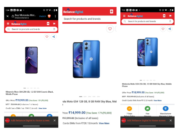 摩托罗拉moto G54 5G、G84 5G价格曝光 约售1320元起  