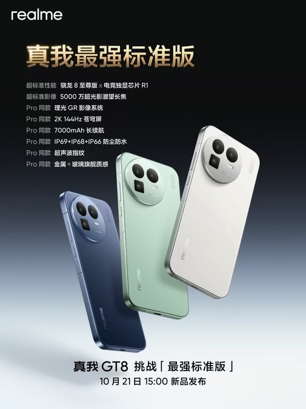真我GT8系列今日发布 与理光联合打造 硬件无短板?