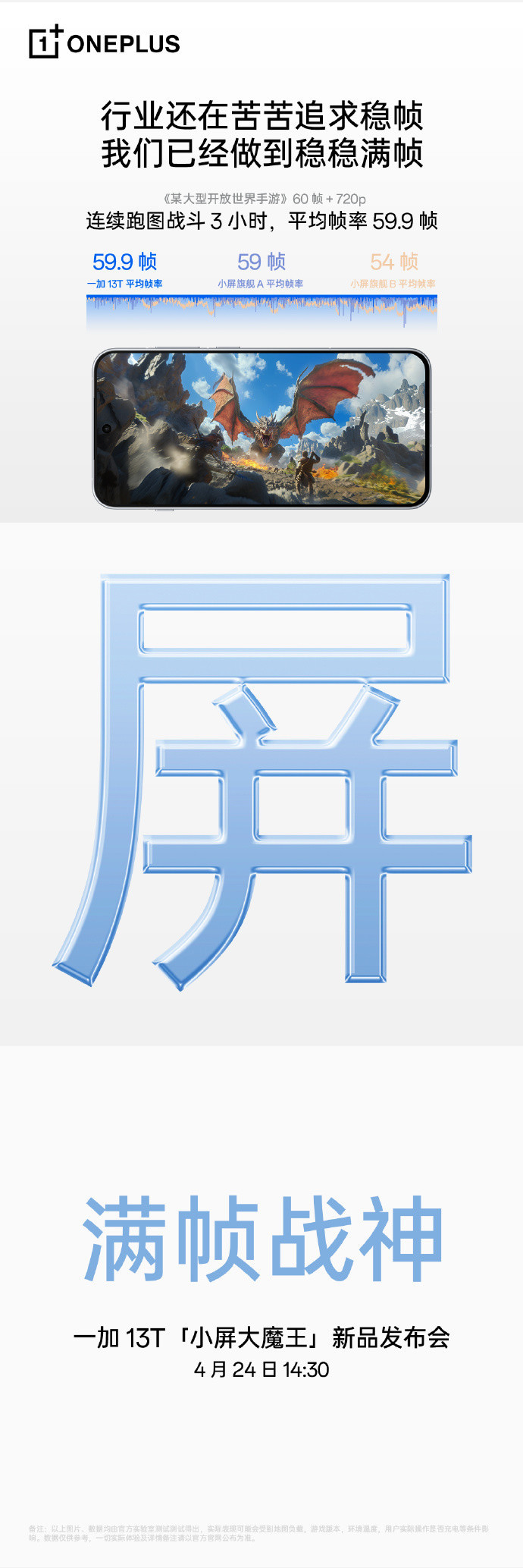 李杰：一加13T能做到无限满帧 安兔兔跑分超300万