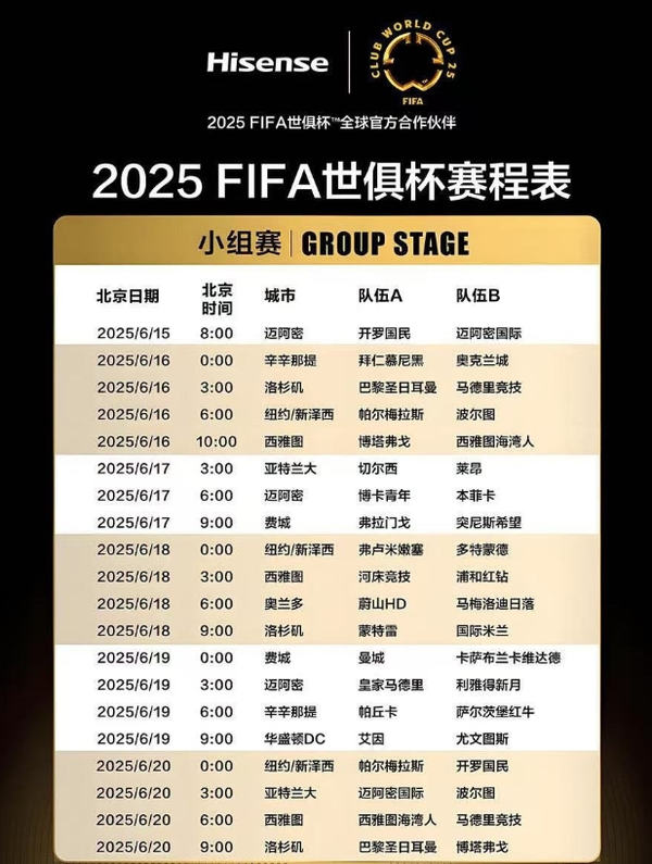 世俱杯揭幕倒计时!海信电视重塑球迷观赛体验