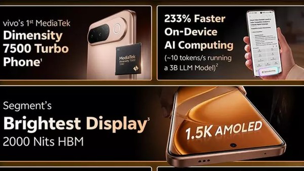 vivo T5印度正式发布 搭载天玑7500 Turbo 支持144Hz刷新率