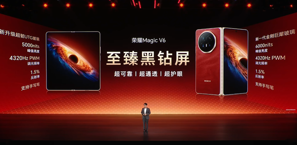 荣耀CEO李健：Magic V6是折叠之王 电池领先行业两代