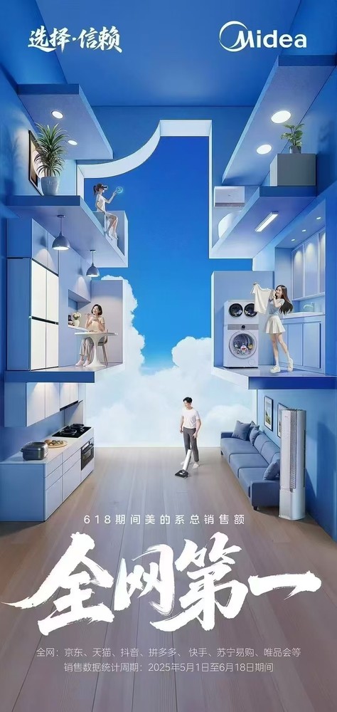 618持续第一!美的空调40周年,用高品质产品获用户认可